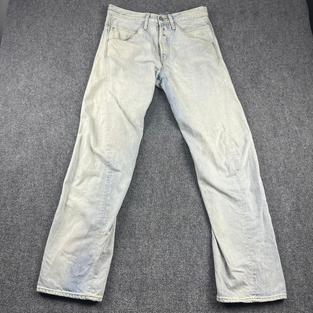 Y2K Levi Engineered Jeans Men 30 Light Wash Twisted Buckle Button Fly 32x32 - Picture 1 of 16